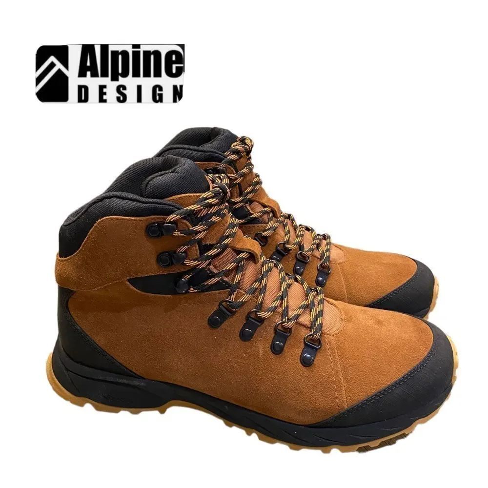 NEW Alpine Design Men's Trekker Suede lLeather Waterproof Hiker Boots 11.5 13
